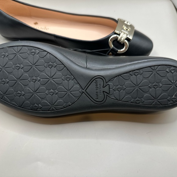 Kate Spade Payton Black Leather Ballet Flats Slip-On Shoes Size 7,5B - Picture 10 of 11